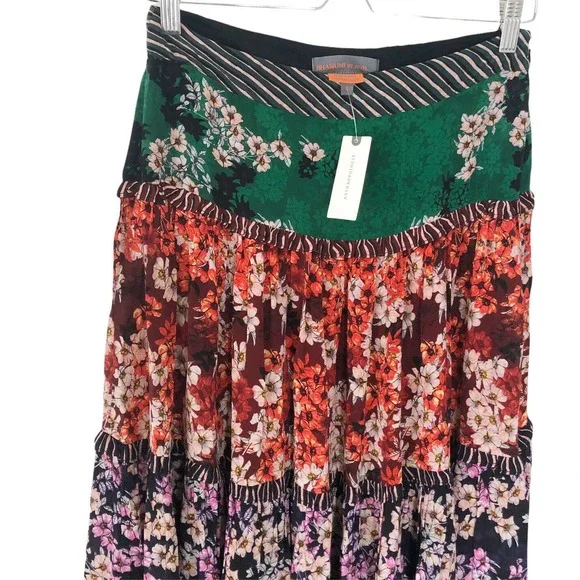 NWT Anthropologie Bhanuni by Jyoti Anarosa Tiered Maxi Skirt Floral Boho 4 $158 - Picture 8 of 12